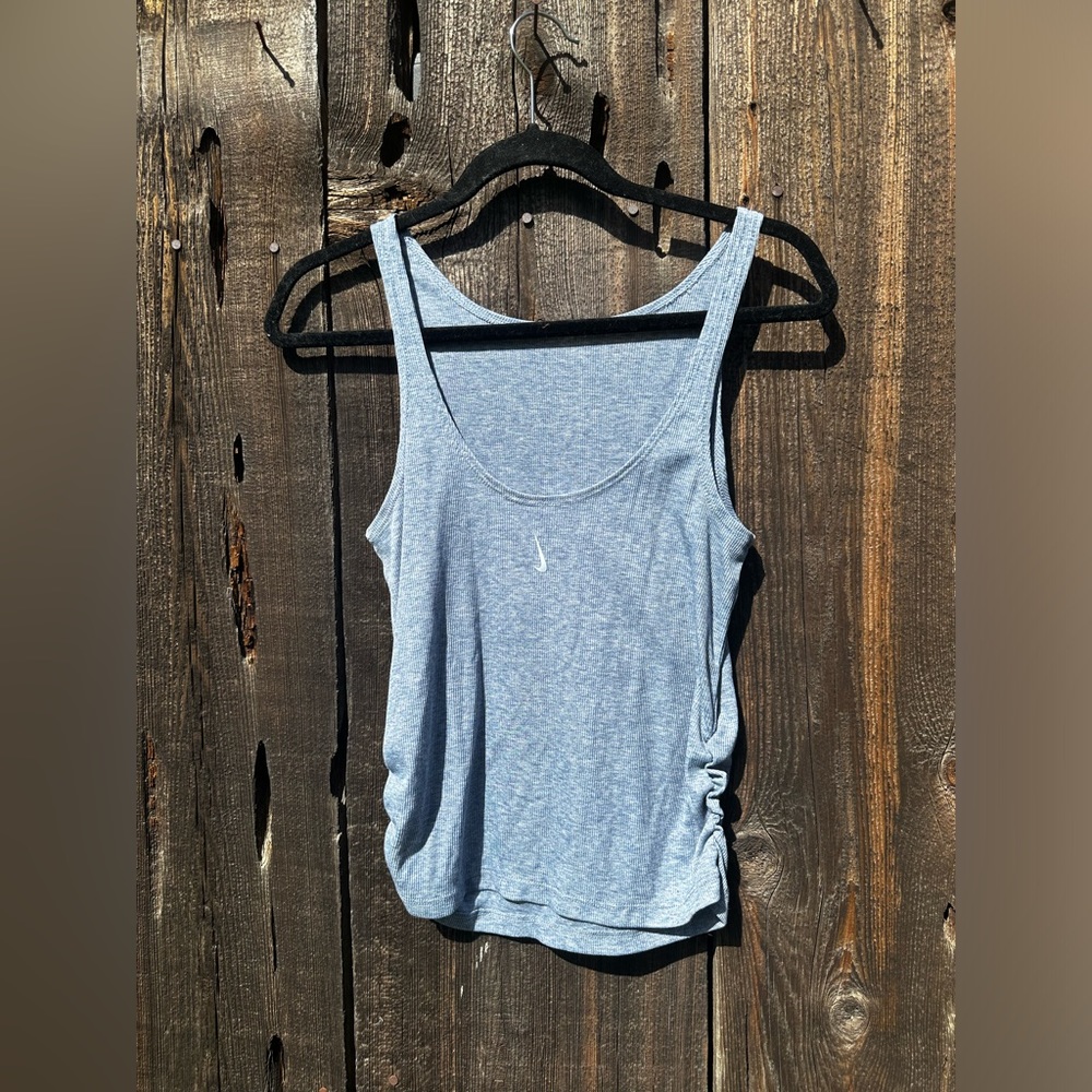 Nike Ruched Ribbed Exercise Running Tank Top - Picture 10 of 16